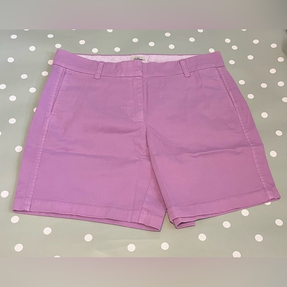 J. Crew 7" stretch chino khaki shorts H5809 Purple 6 - Picture 1 of 7